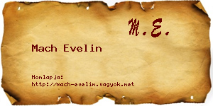 Mach Evelin névjegykártya
